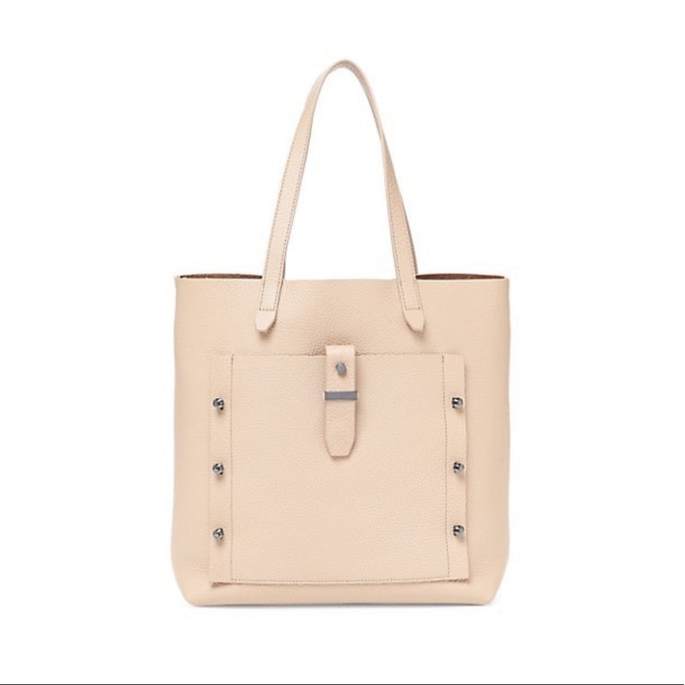 Leather tote bag
